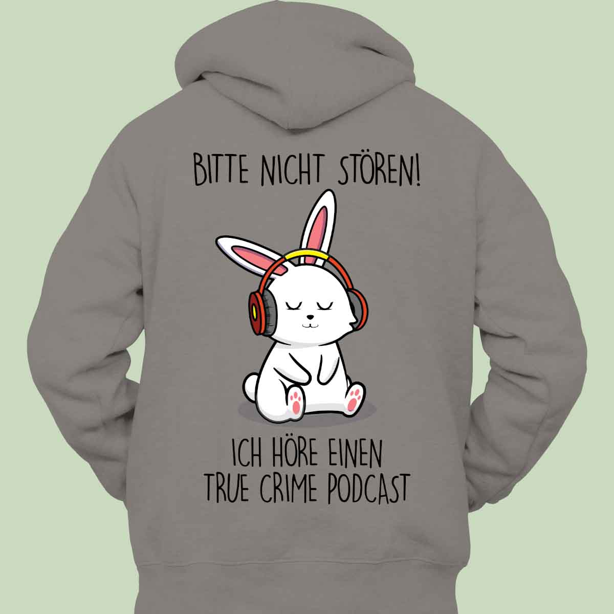 Podcast Bunny - Hoodie Unisex Rückendruck