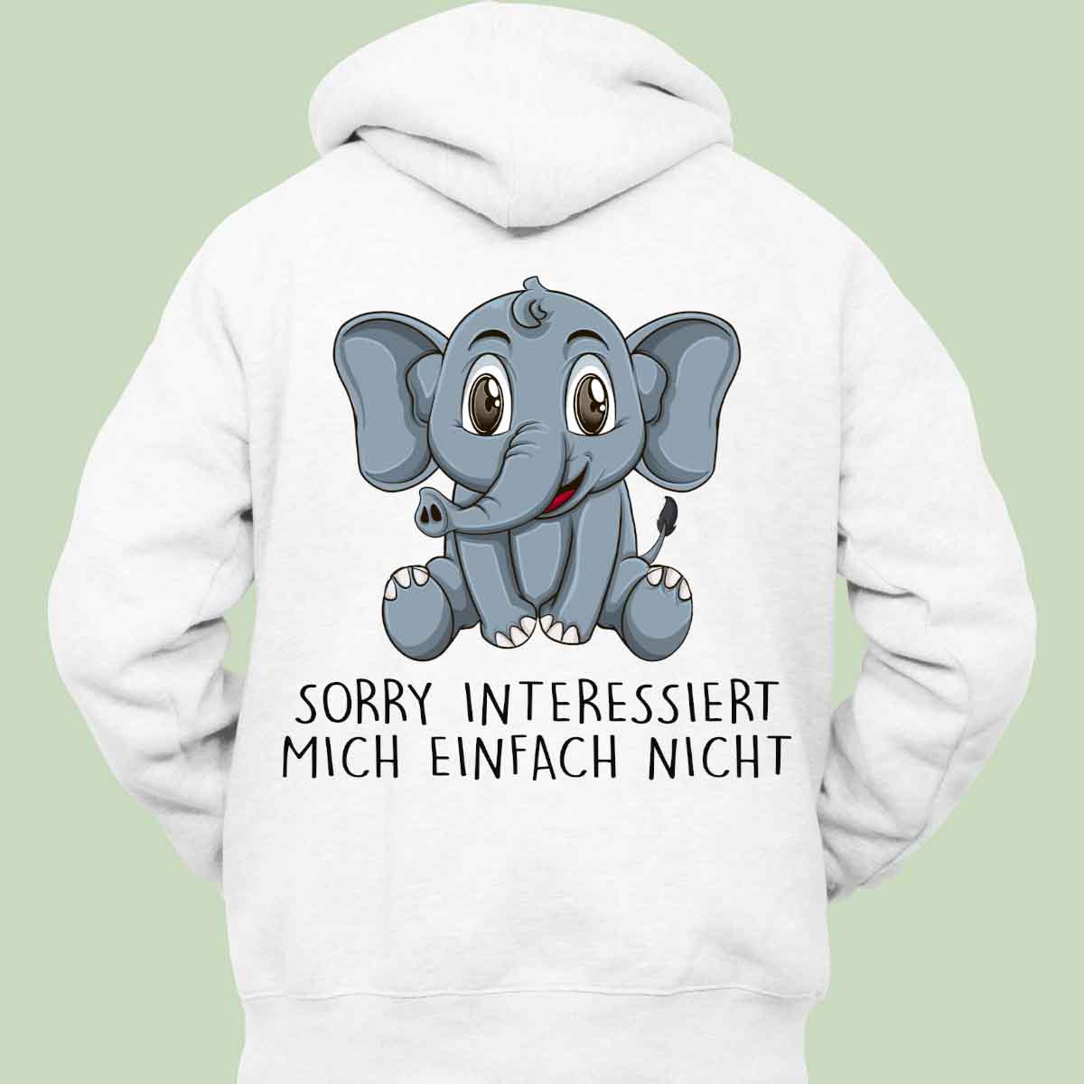 Sorry Elefant - Hoodie Unisex Rückendruck