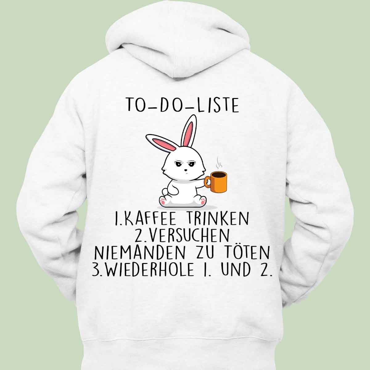 To-Do Bunny - Hoodie Unisex Rückendruck