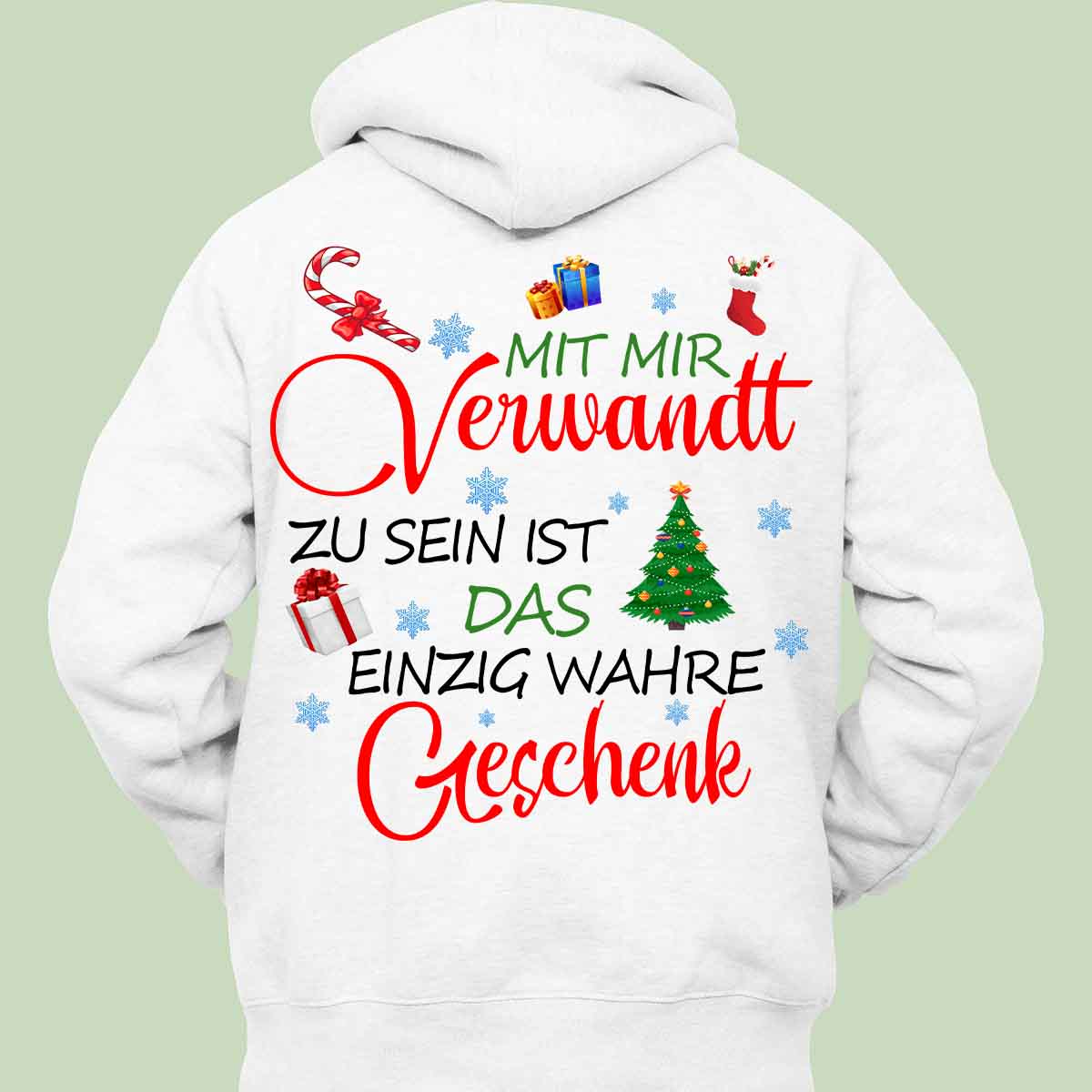 Verwandt - Hoodie Unisex Rückendruck