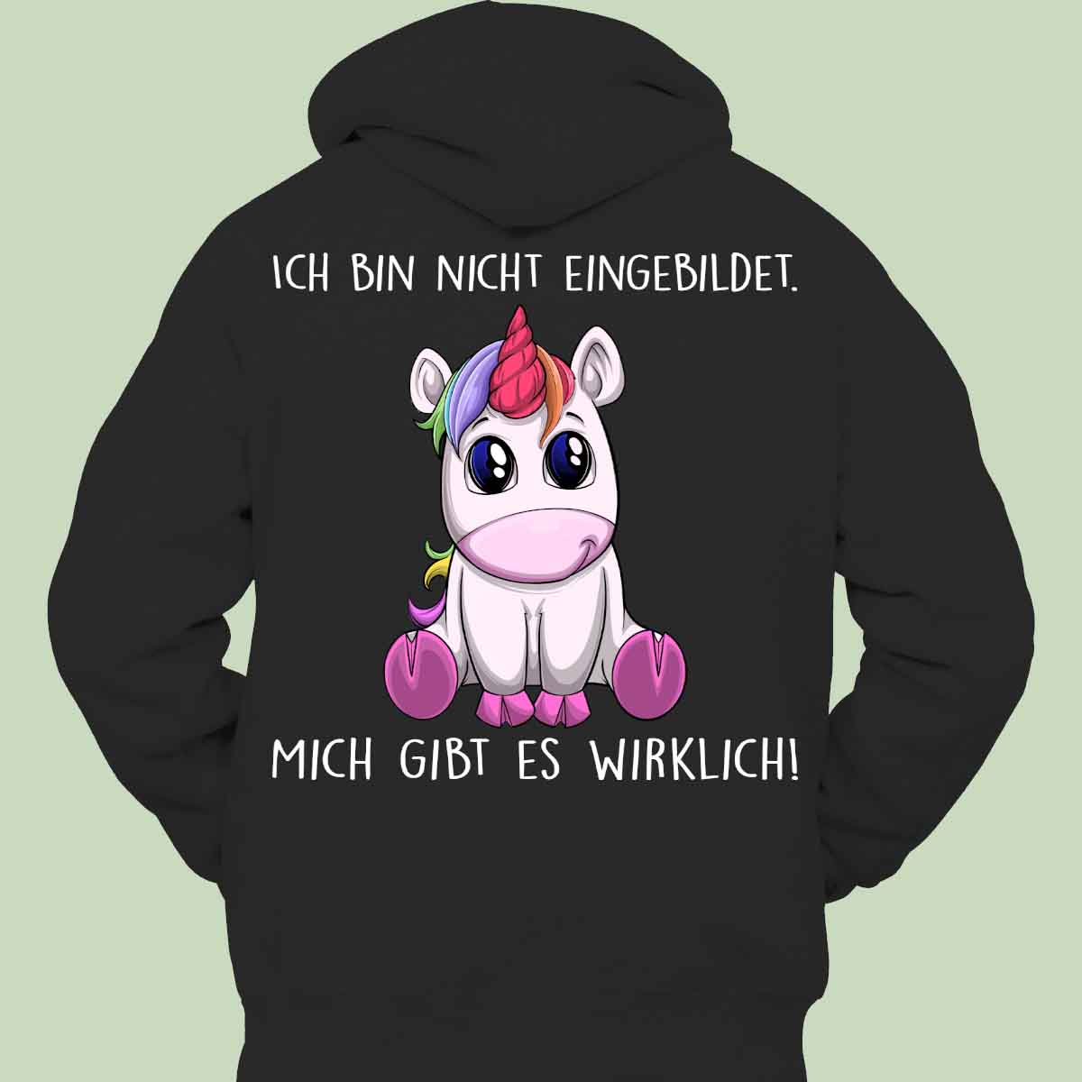 Eingebildet Einhorn - Hoodie Unisex Rückendruck