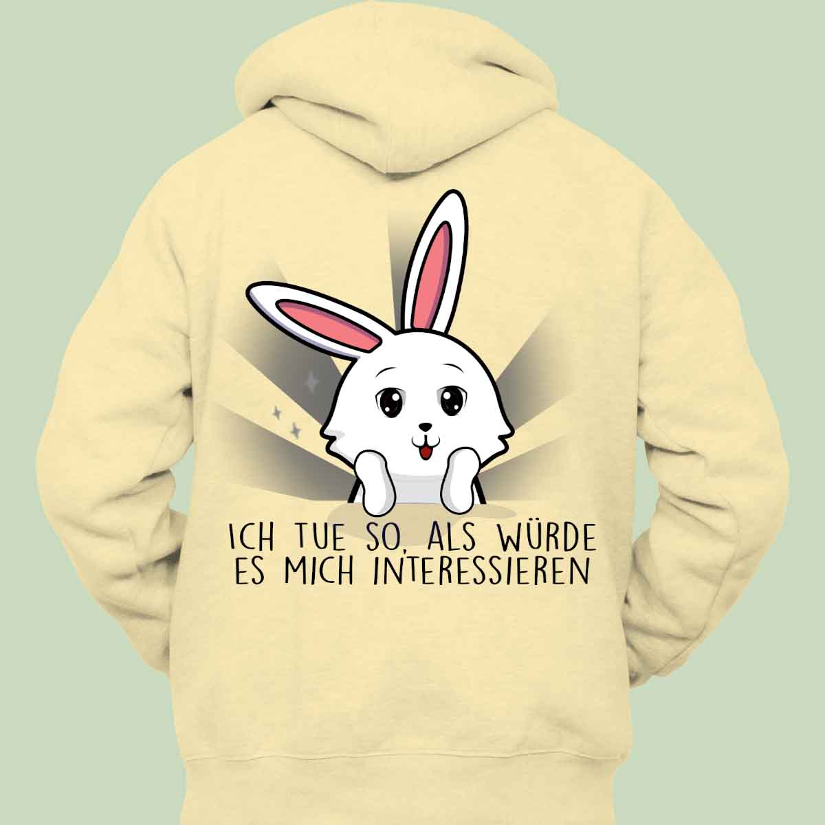 Interessieren Bunny - Hoodie Unisex Rückendruck