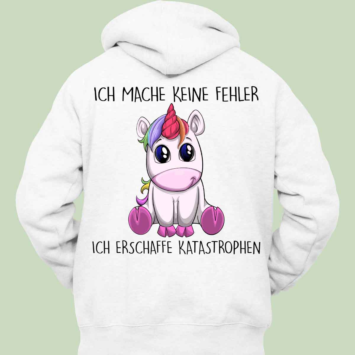 Katastrophen Einhorn - Hoodie Unisex Rückendruck