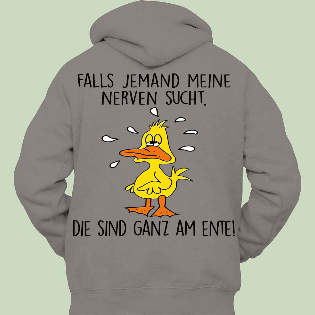 Nerven Ente - Hoodie Unisex Rückendruck