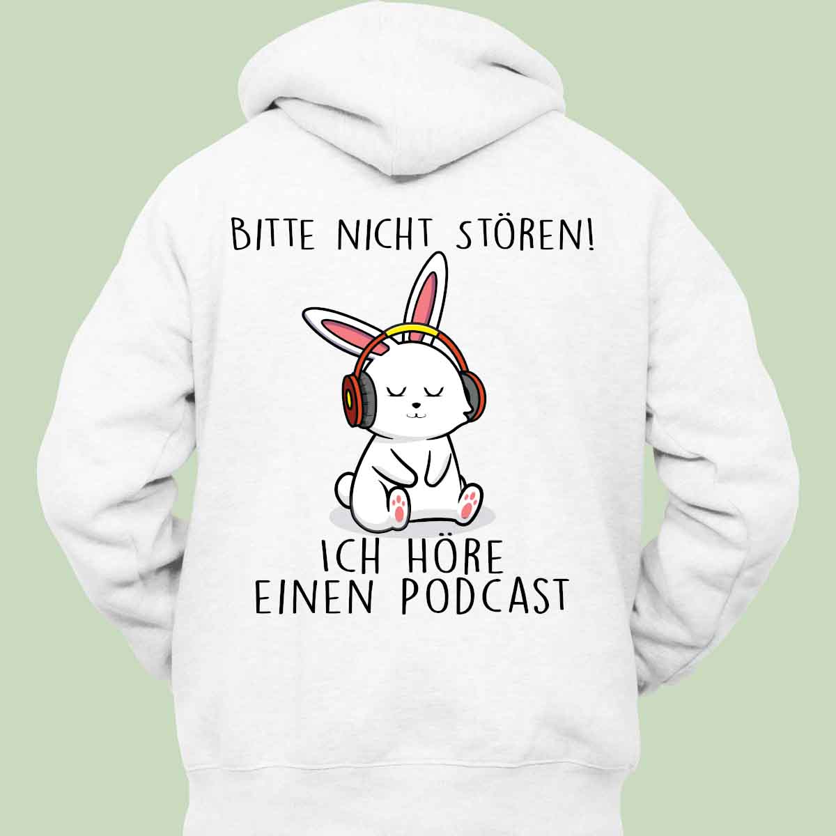 Nicht Stören Bunny - Hoodie Unisex Rückendruck