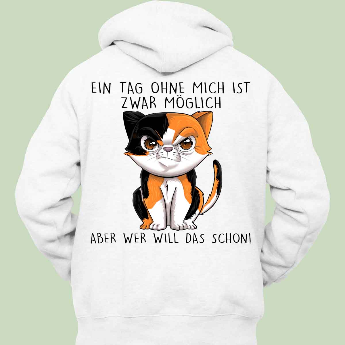 Ohne Mich Böse Katze - Hoodie Unisex Rückendruck