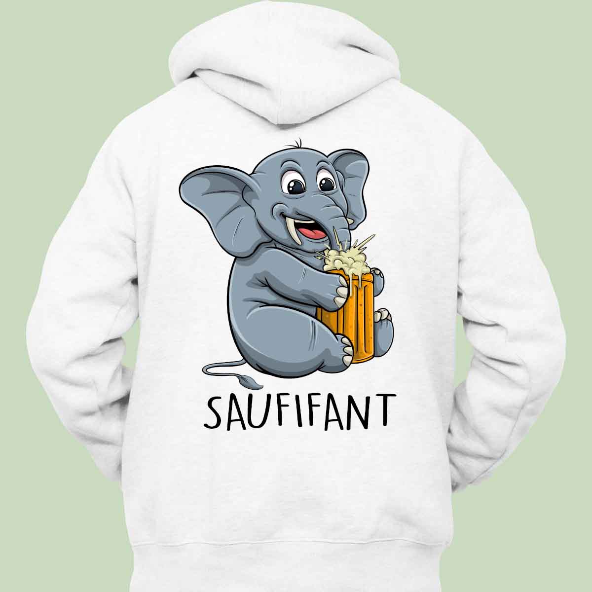 Saufifant - Hoodie Unisex Rückendruck