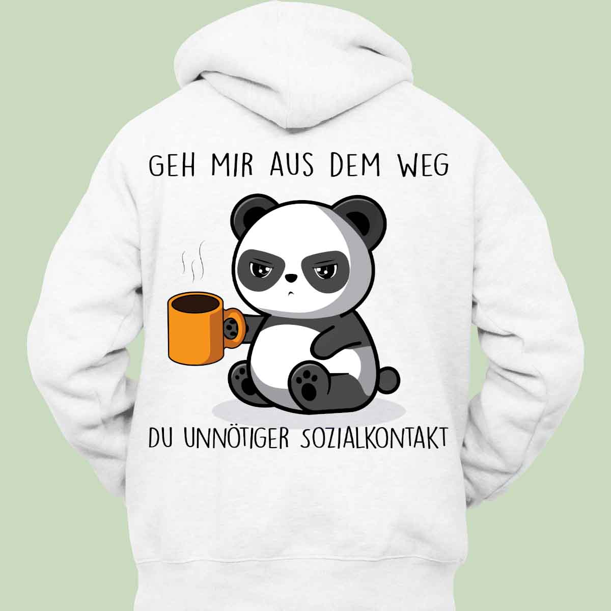 Sozialkontakt Cute Panda - Hoodie Unisex Rückendruck