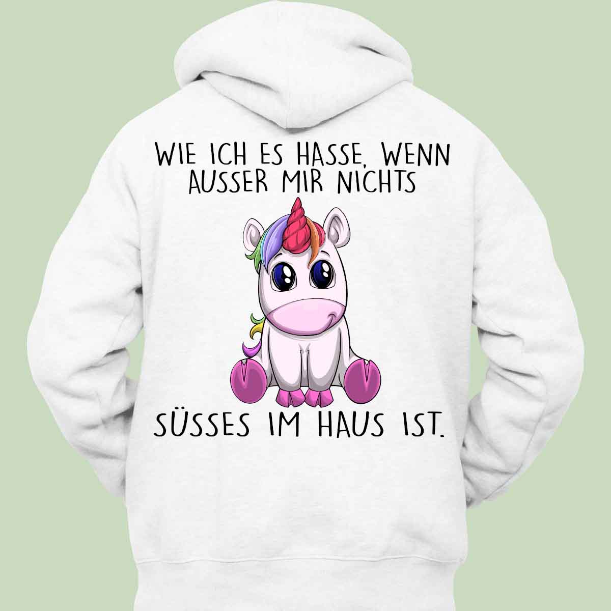 Süsses Einhorn - Hoodie Unisex Rückendruck