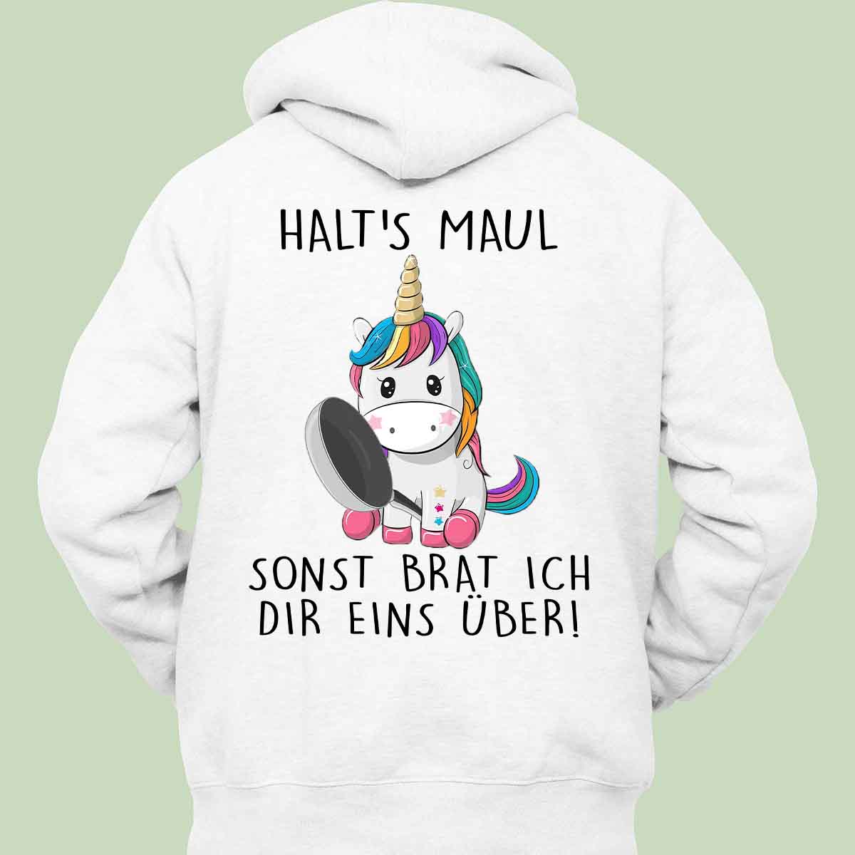 Überbraten Einhorn - Hoodie Unisex Rückendruck