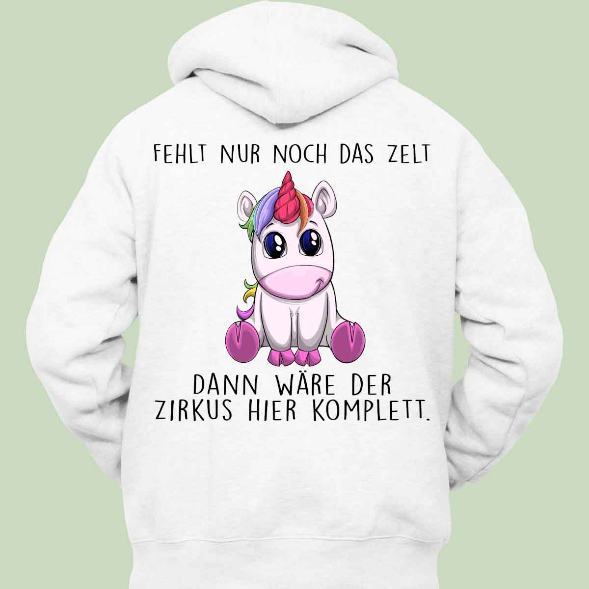 Zirkus Einhorn - Hoodie Unisex Rückendruck