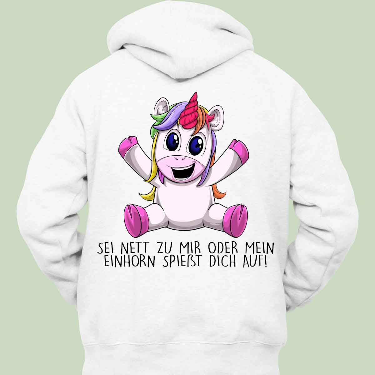 Aufspießen Unicorn - Hoodie Unisex Rückendruck