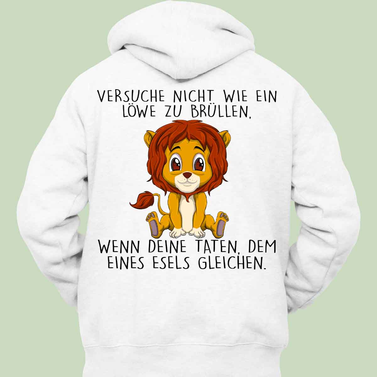 Brüllen Löwe - Hoodie Unisex Rückendruck