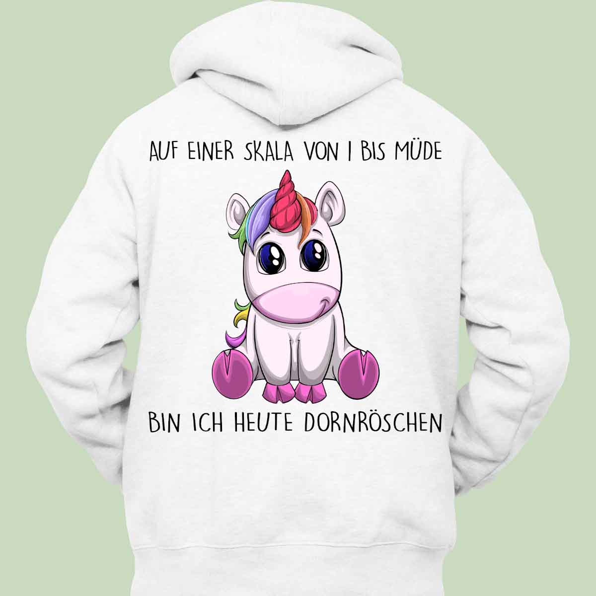 Dornröschen Einhorn - Hoodie Unisex Rückendruck