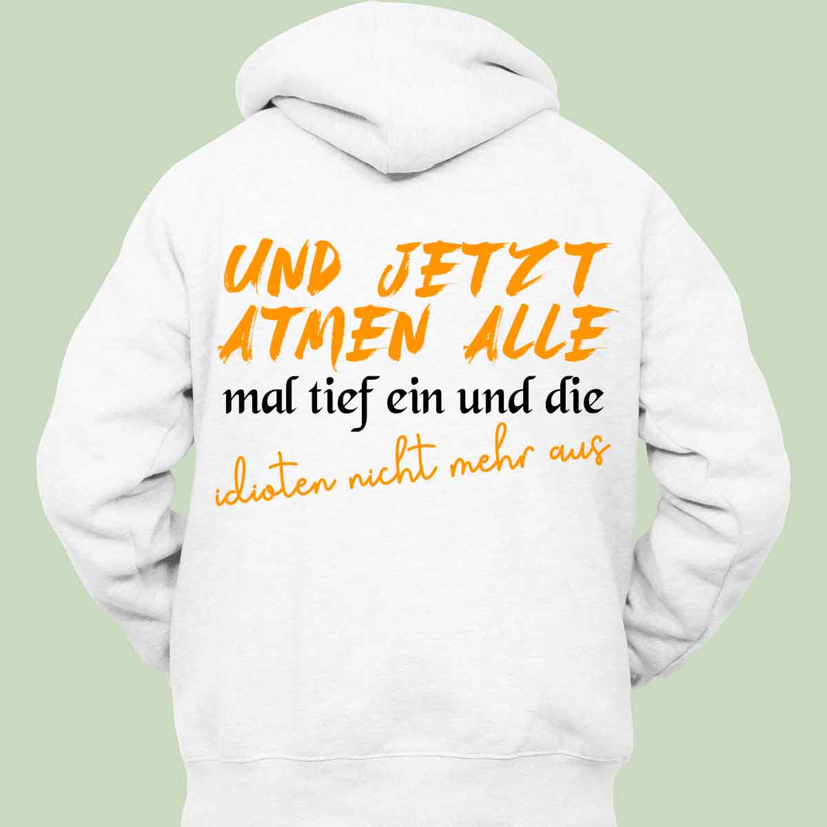 Einatmen - Hoodie Unisex Rückendruck