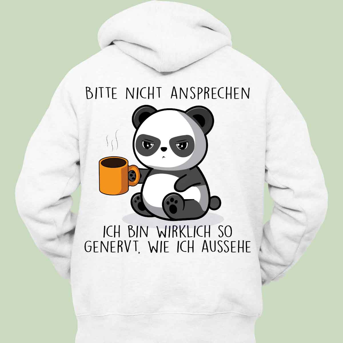 Genervt Cute Panda - Hoodie Unisex Rückendruck
