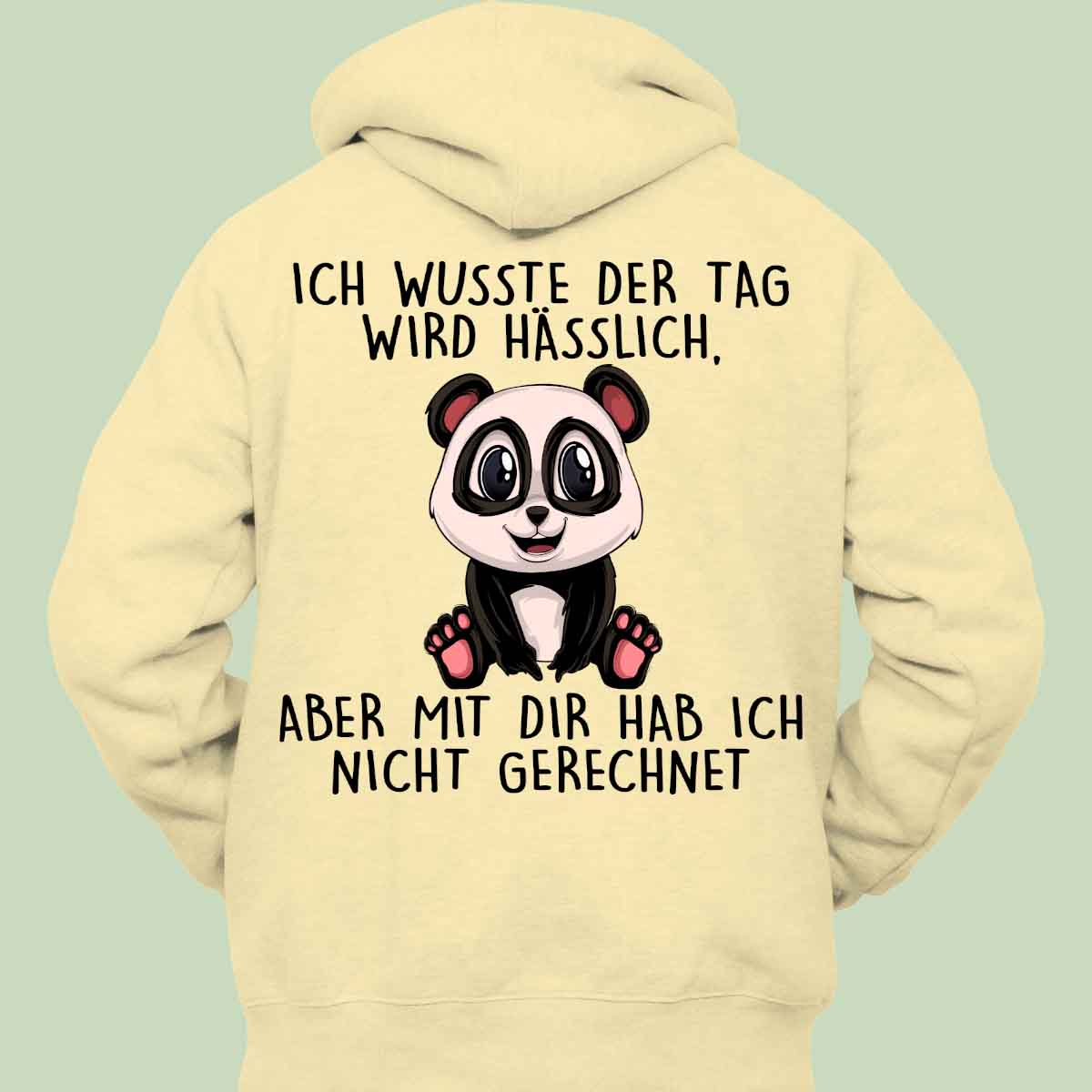 Hässlich Panda - Hoodie Unisex Rückendruck