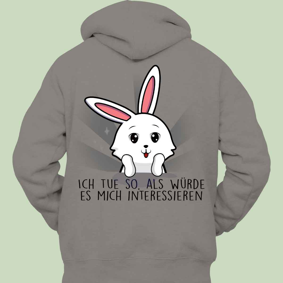 Interessieren Bunny - Hoodie Unisex Rückendruck