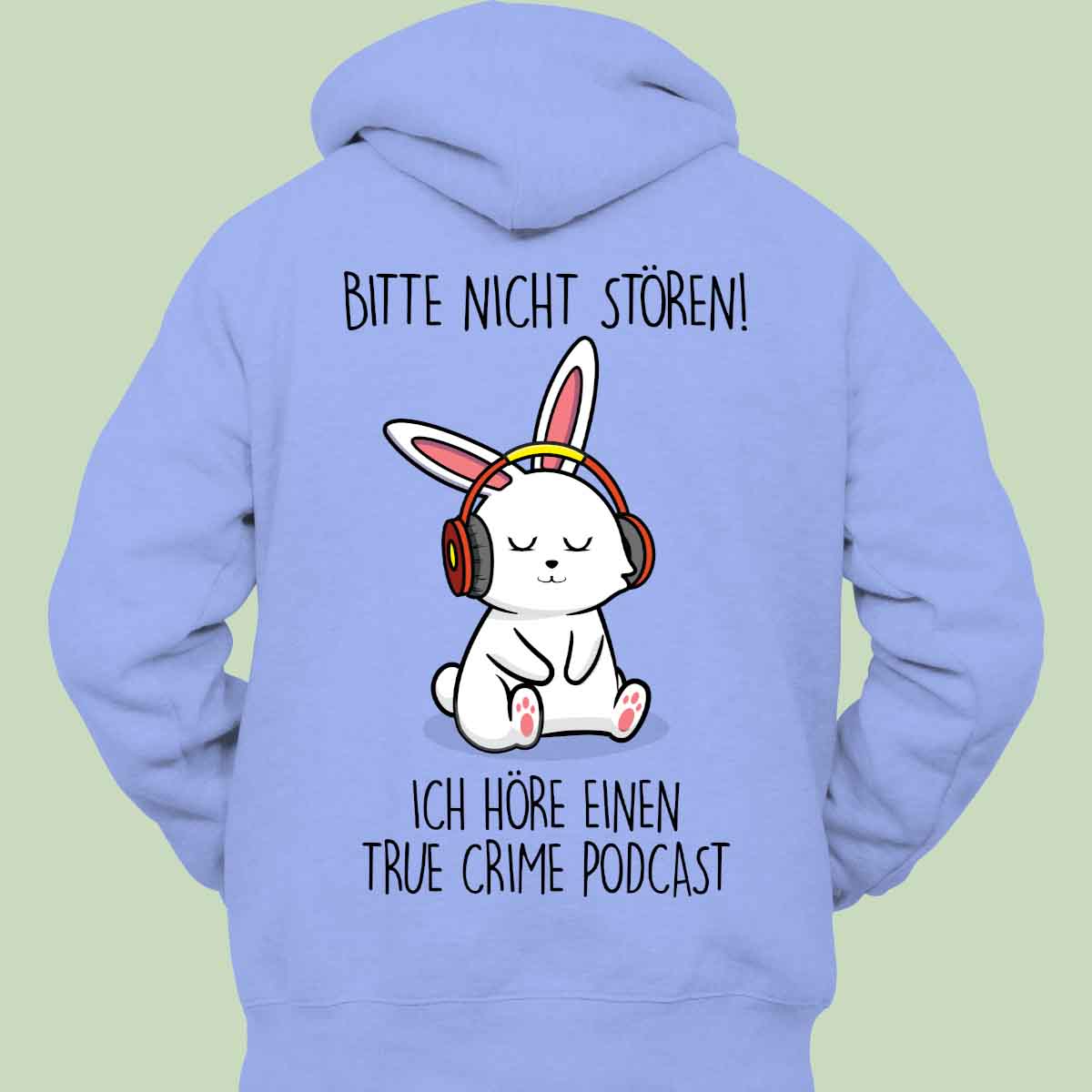Podcast Bunny - Hoodie Unisex Rückendruck
