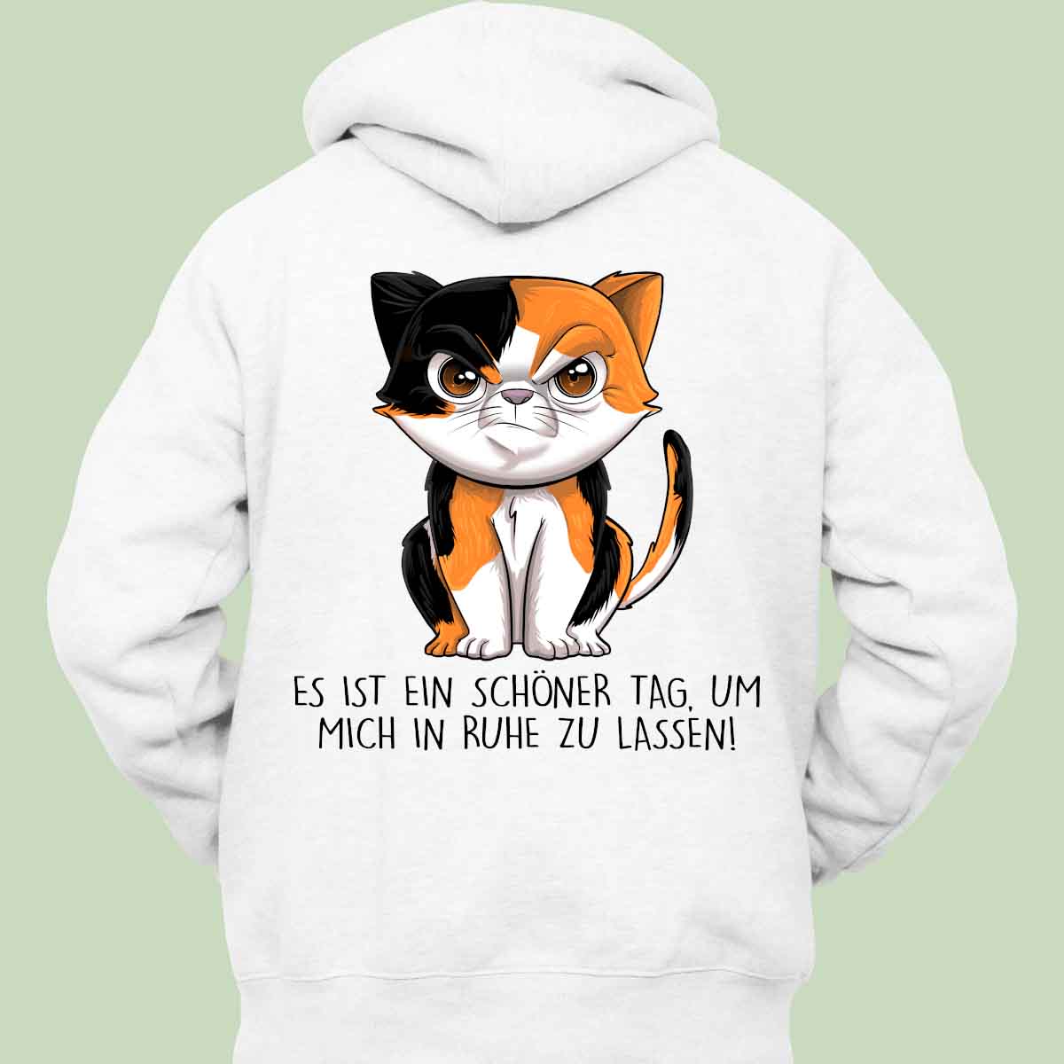 Ruhe Böse Katze - Hoodie Unisex Rückendruck