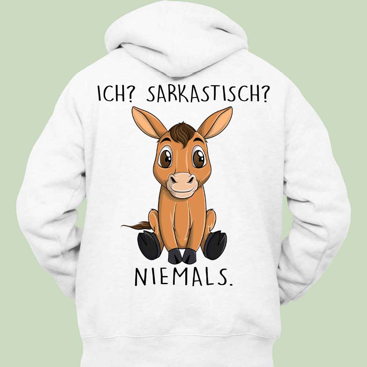 Sarkastisch Pferd - Hoodie Unisex Rückendruck
