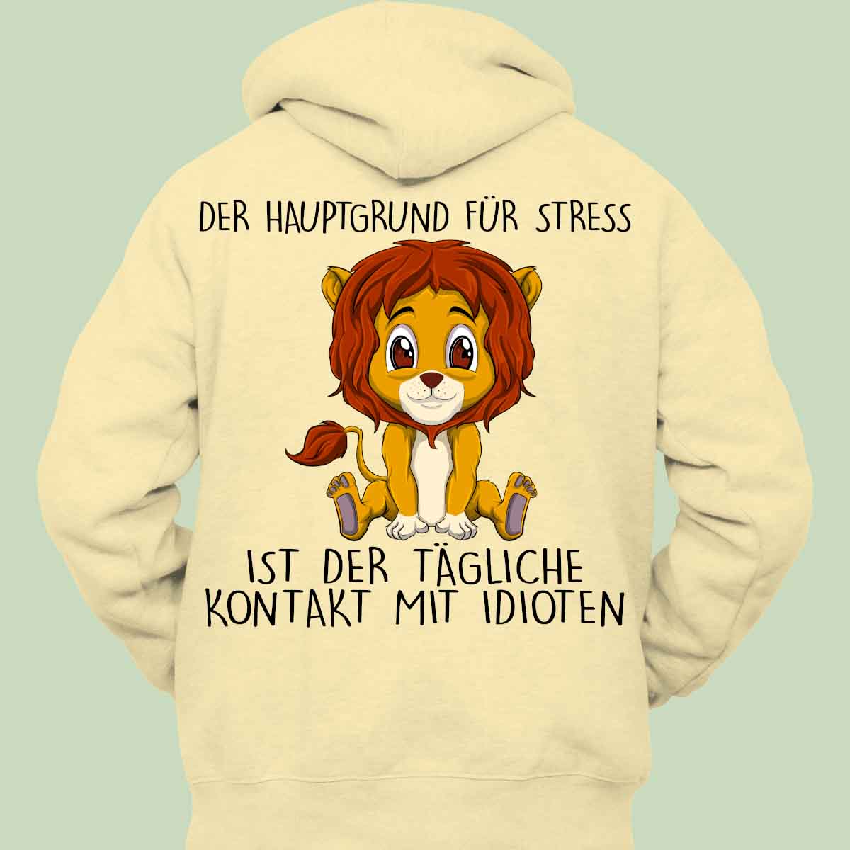 Stress Löwe - Hoodie Unisex Rückendruck