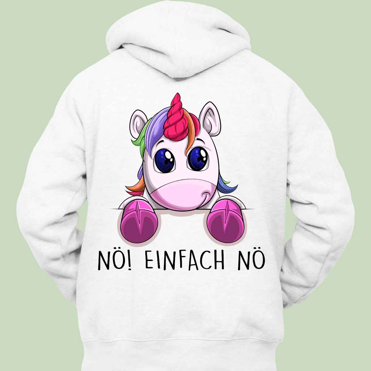 Nö! Einhörnchen - Hoodie Unisex Rückendruck