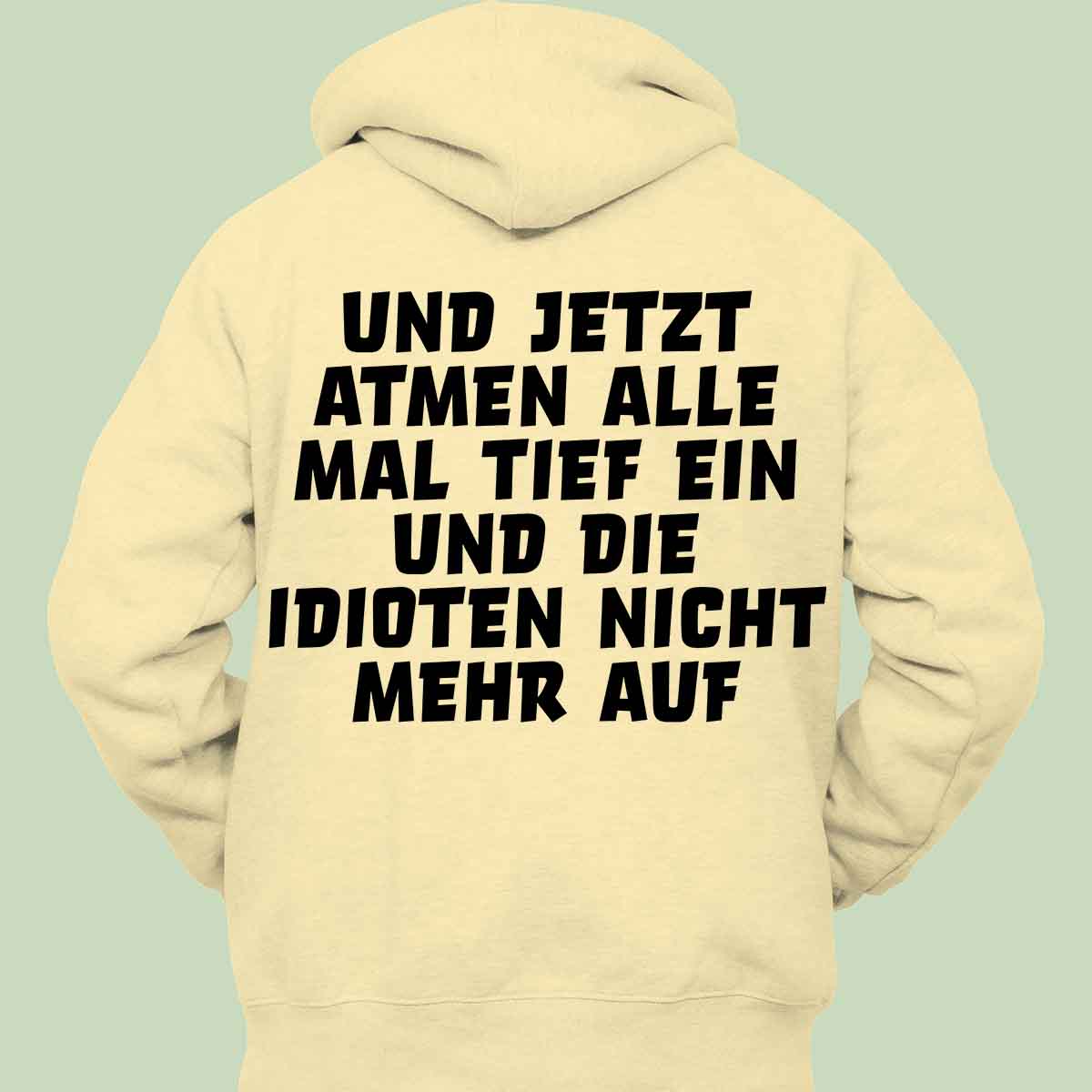 Einatmen 2 - Hoodie Unisex Rückendruck
