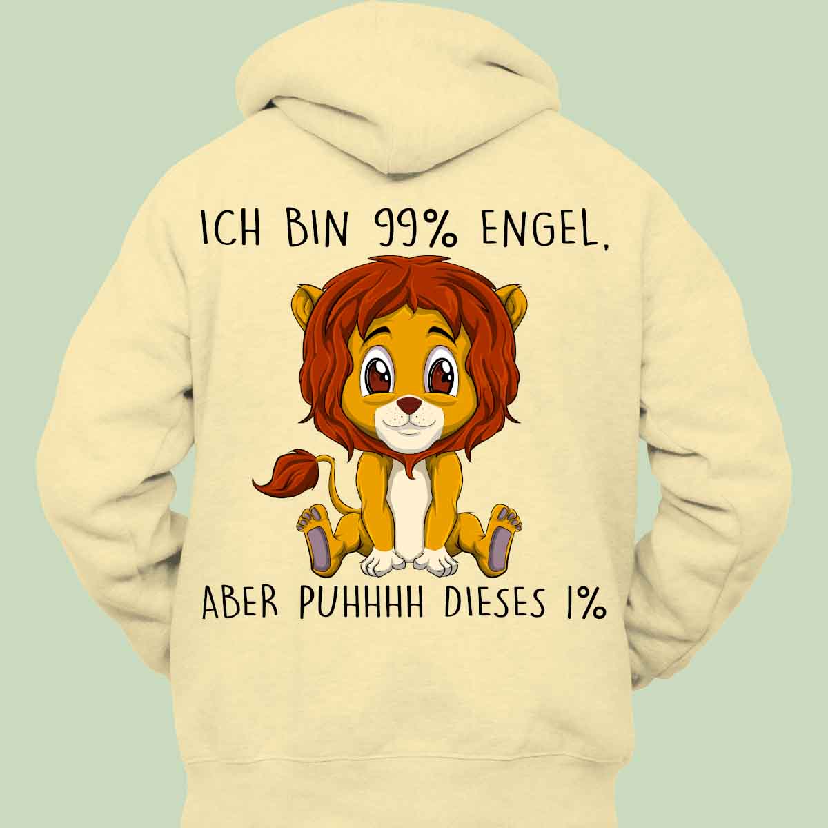 Engel Löwe - Hoodie Unisex Rückendruck