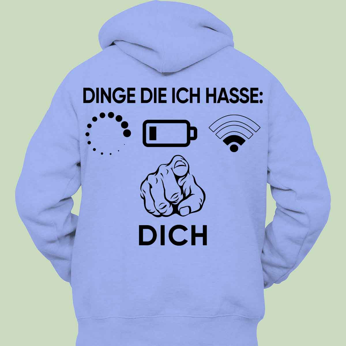 Hassen - Hoodie Unisex Rückendruck