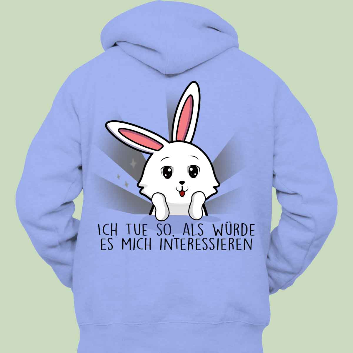 Interessieren Bunny - Hoodie Unisex Rückendruck