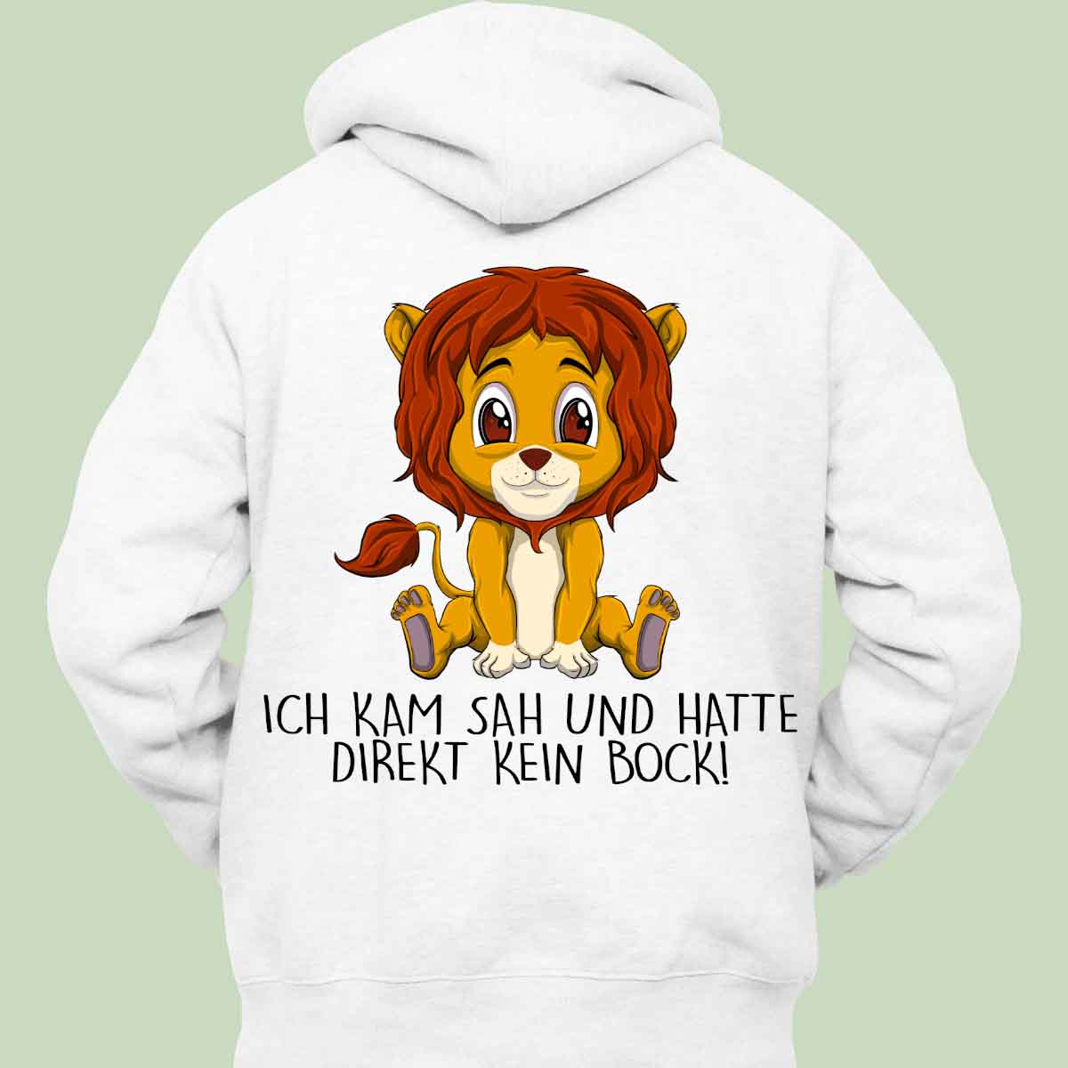 Kein Bock Löwe - Hoodie Unisex Rückendruck