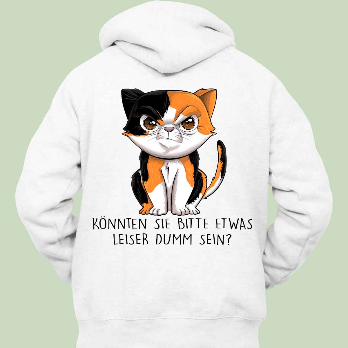 Leise Böse Katze - Hoodie Unisex Rückendruck