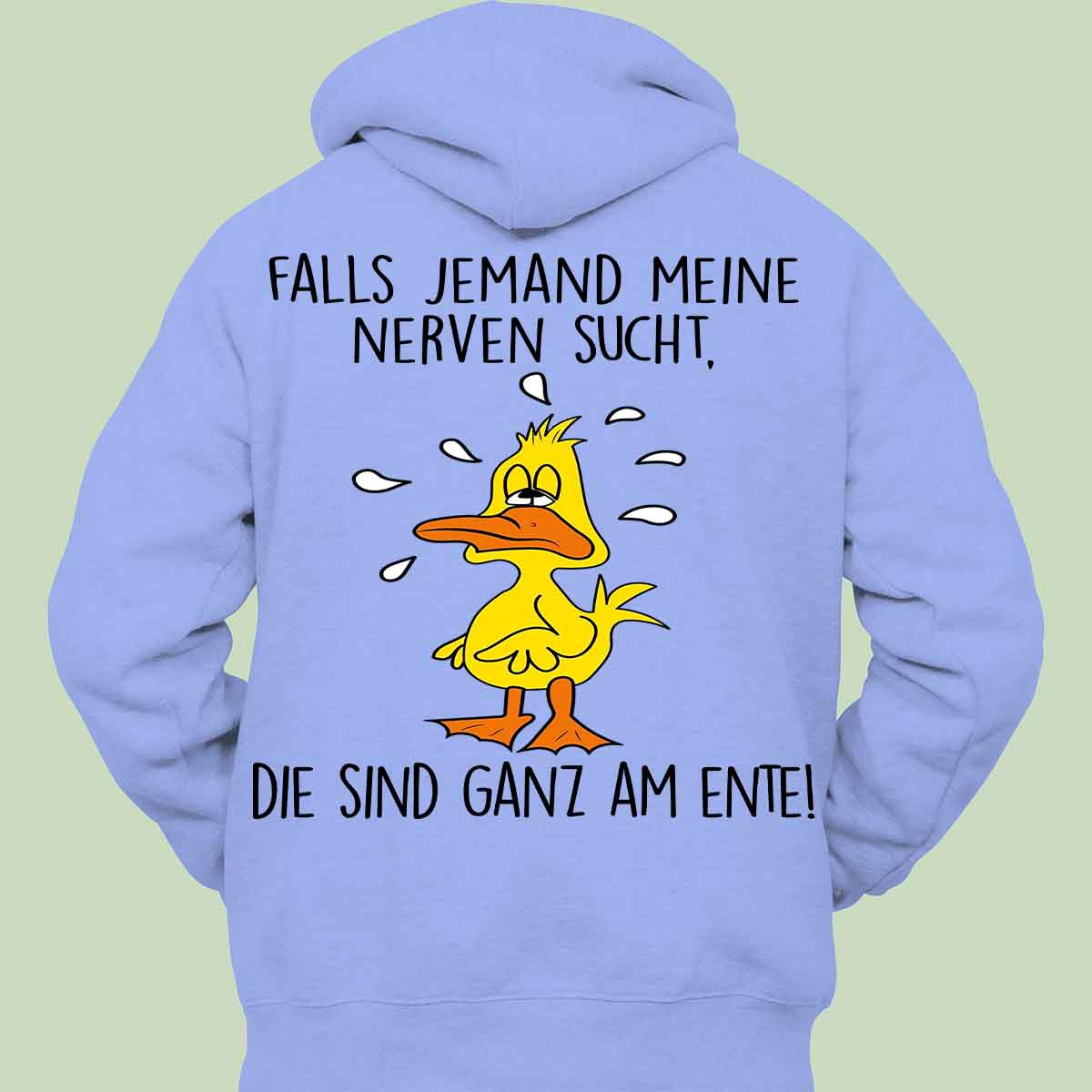 Nerven Ente - Hoodie Unisex Rückendruck