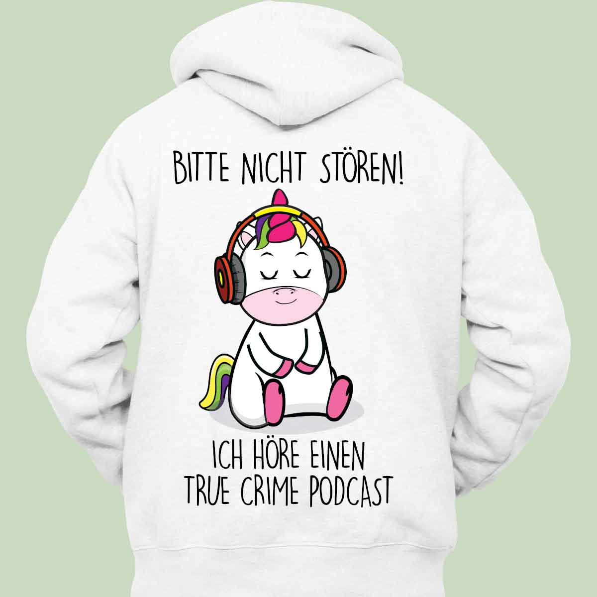 Podcast Cute Einhorn - Hoodie Unisex Rückendruck