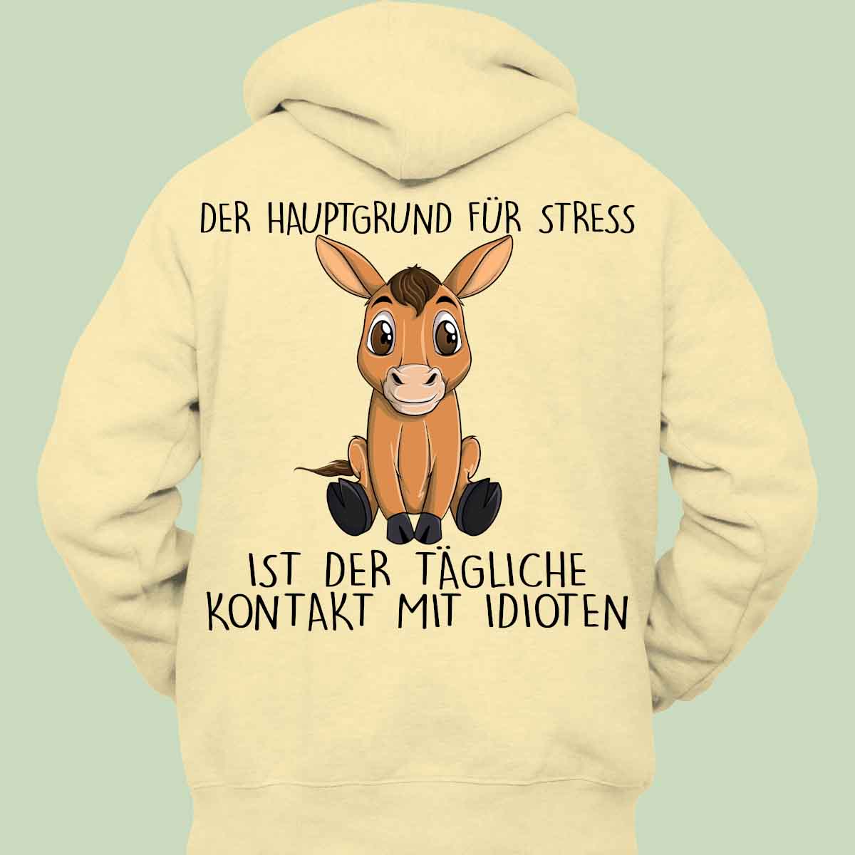Stress Pferd - Hoodie Unisex Rückendruck