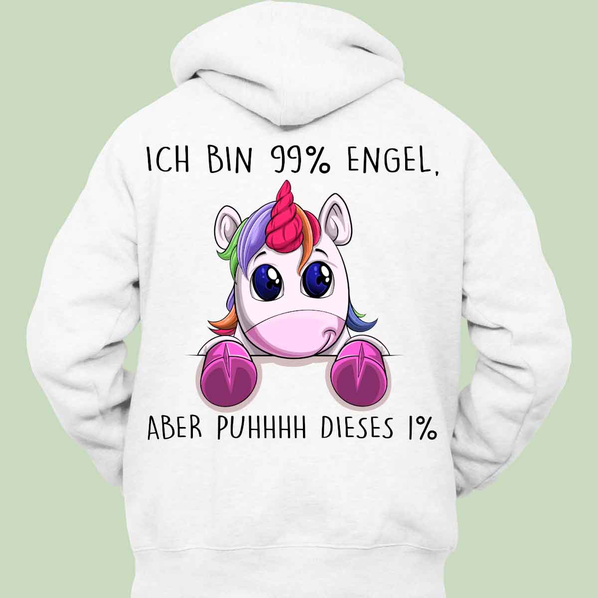 Engel Einhörnchen - Hoodie Unisex Rückendruck