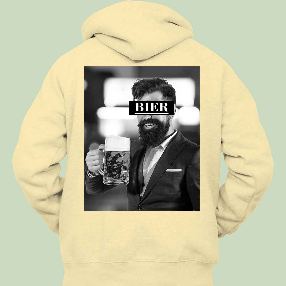 Bier - Hoodie Unisex Rückendruck