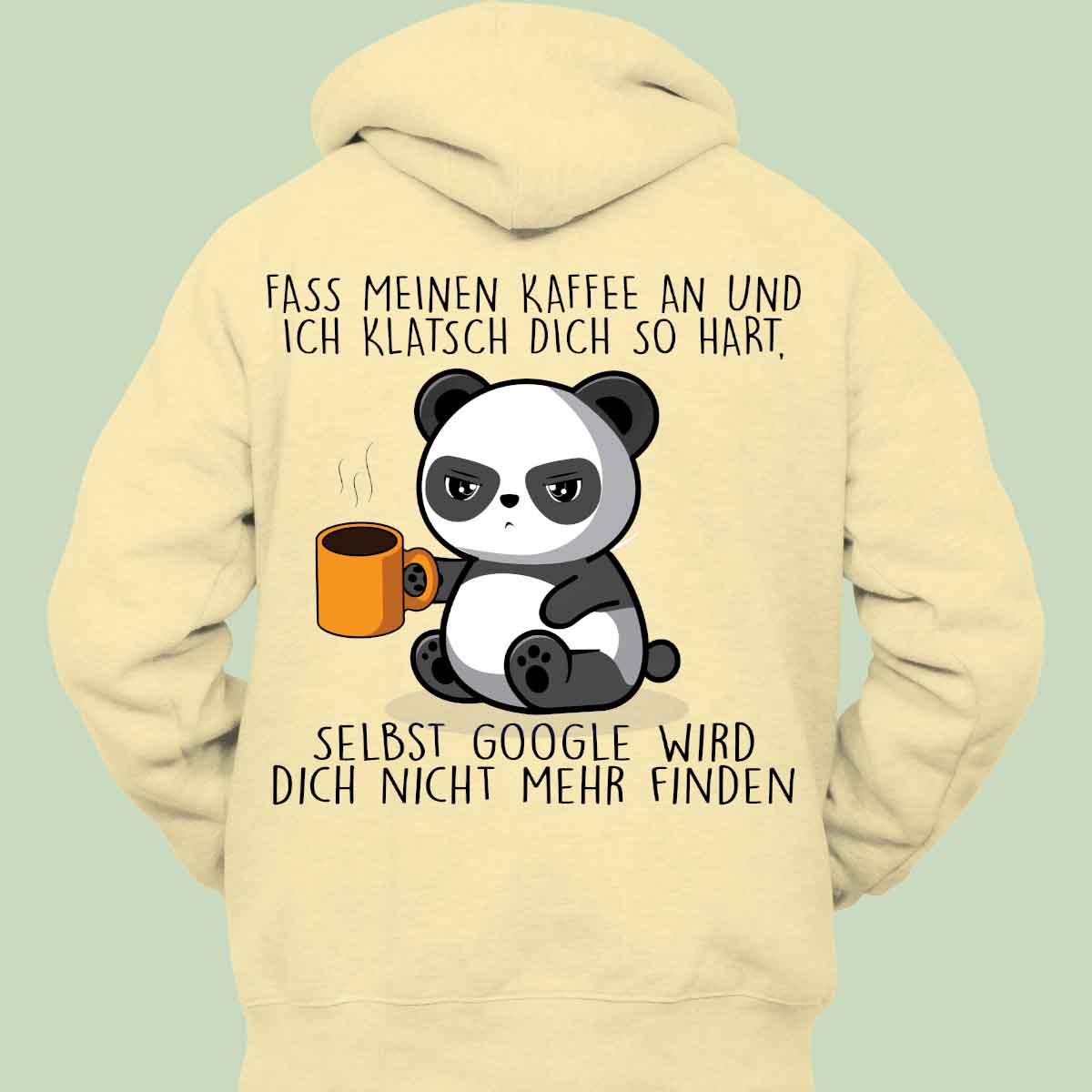 Google Cute Panda - Hoodie Unisex Rückendruck