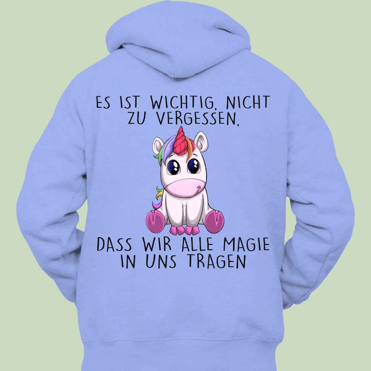 Magisches Einhorn - Hoodie Unisex Rückendruck