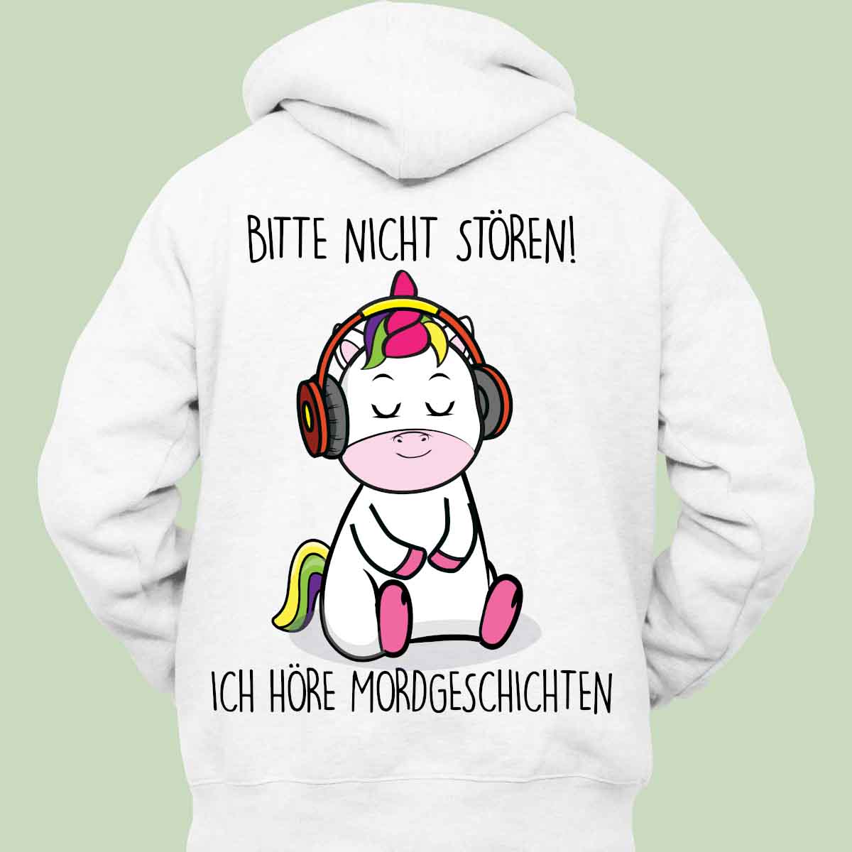 Mordgeschichten Cute Einhorn - Hoodie Unisex Rückendruck