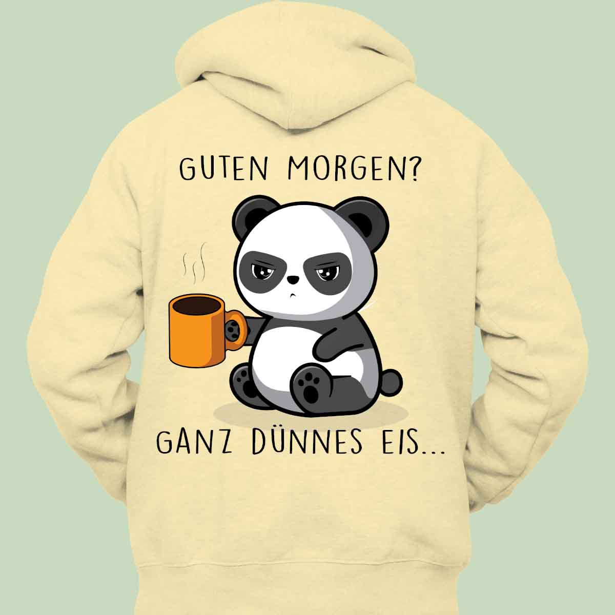 Guten Morgen Cute Panda - Hoodie Unisex Rückendruck