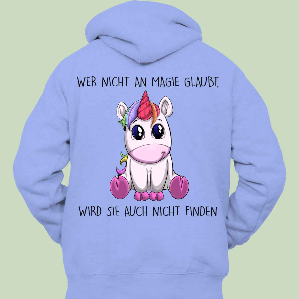 Magie Einhorn - Hoodie Unisex Rückendruck