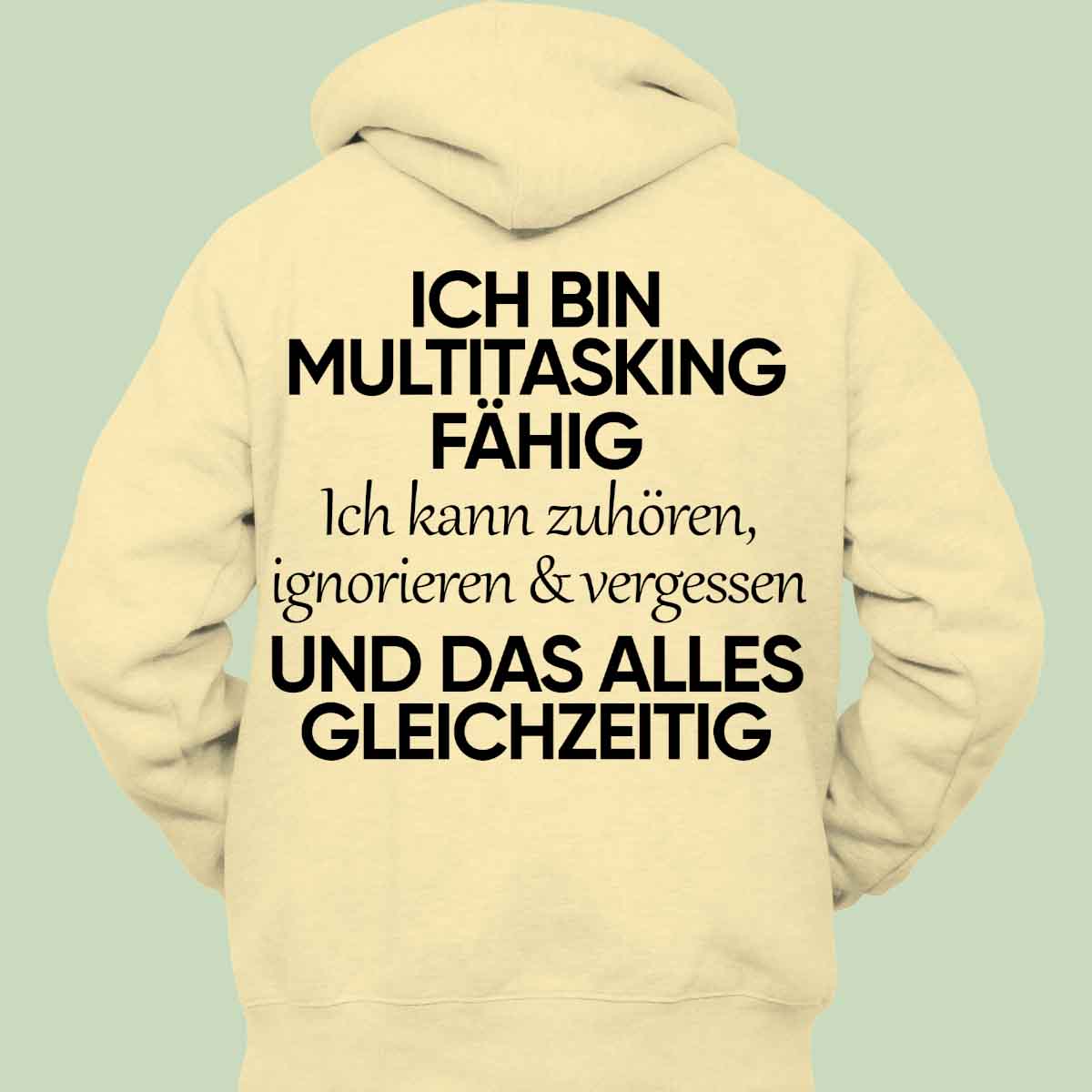 Multitasking - Hoodie Unisex Rückendruck