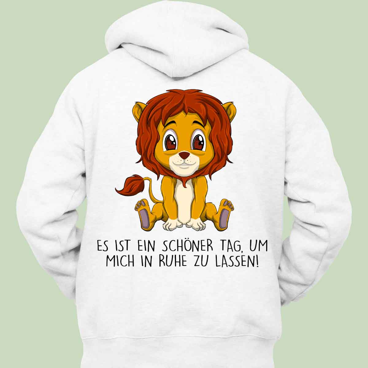 Ruhe Löwe - Hoodie Unisex Rückendruck