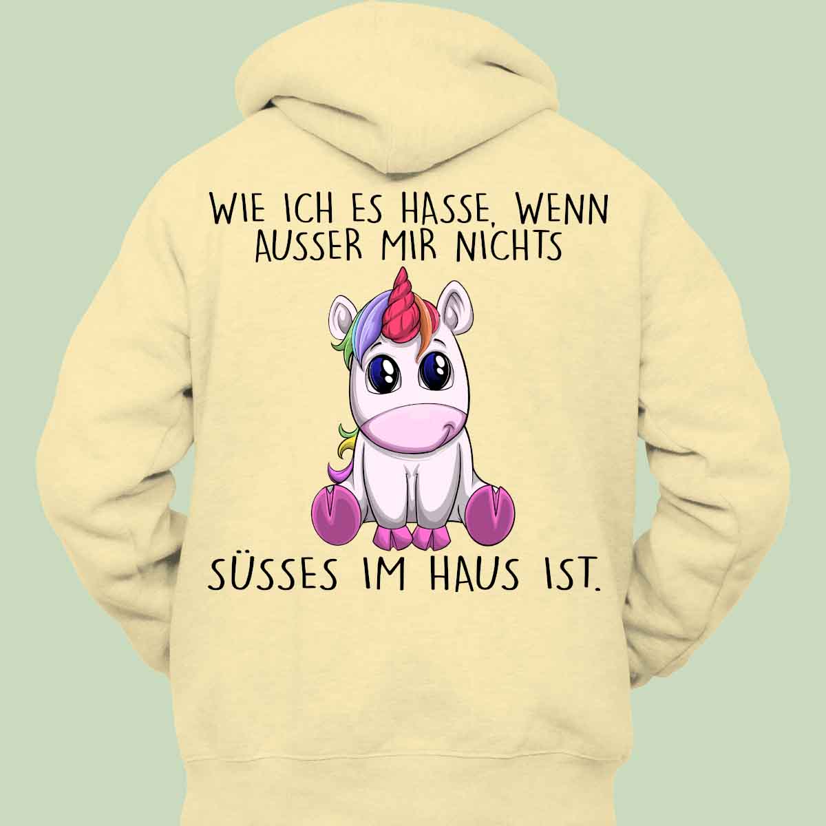 Süsses Einhorn - Hoodie Unisex Rückendruck