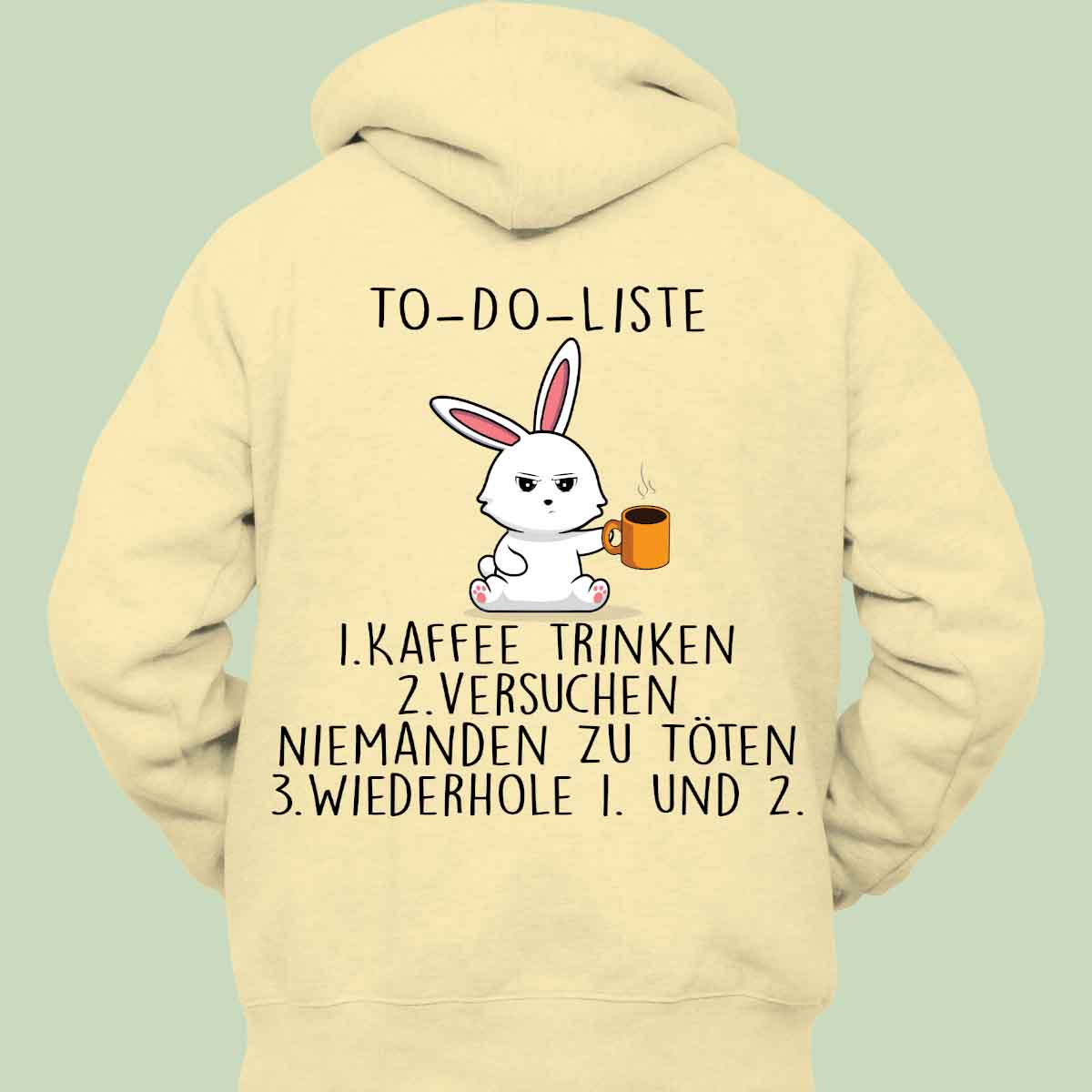 To-Do Bunny - Hoodie Unisex Rückendruck