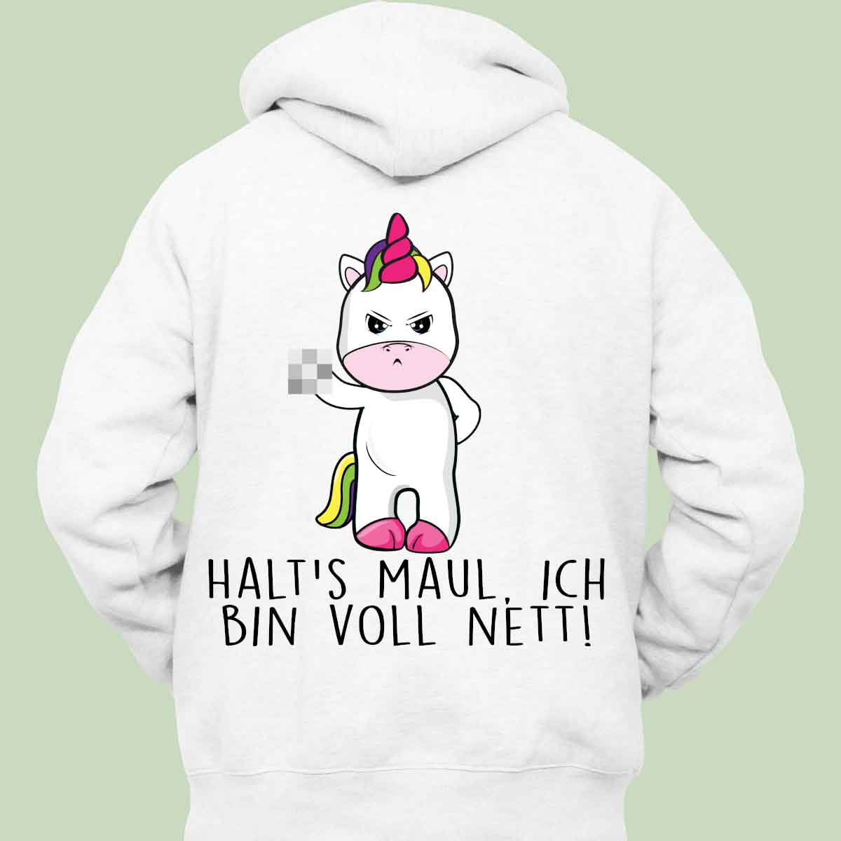 Voll Nett Cute Einhorn - Hoodie Unisex Rückendruck