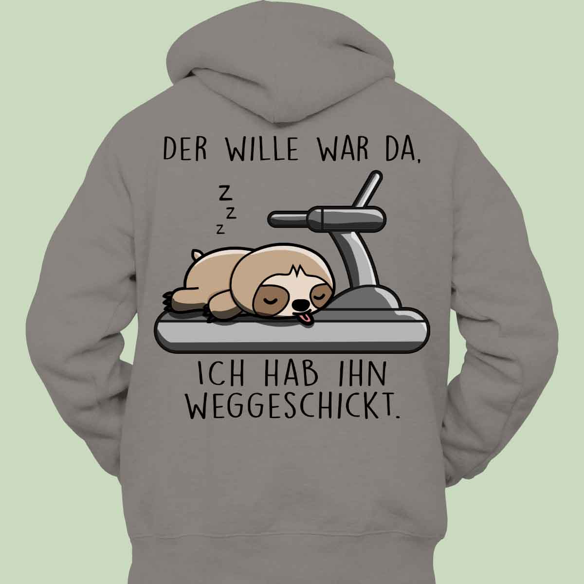 Wille Faultier - Hoodie Unisex Rückendruck
