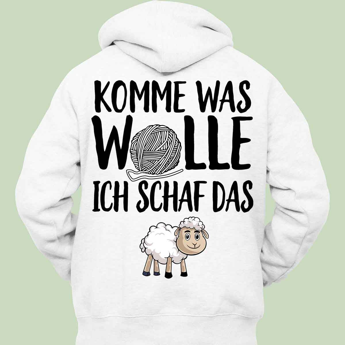 Wolle Schaf - Hoodie Unisex Rückendruck